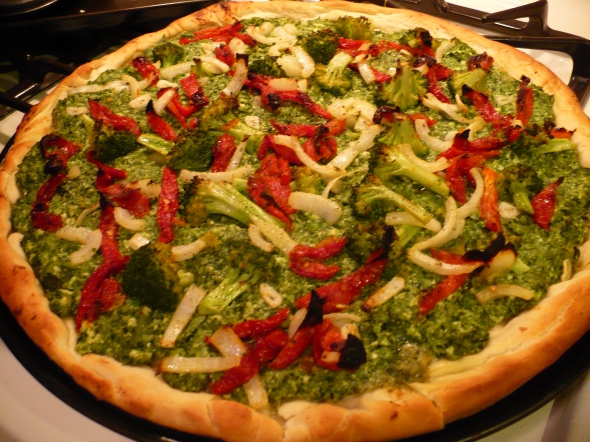 Green Goddess Garlic Pizza